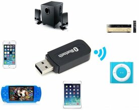 Draadloze USB Bluetooth Audio Adapter / Receiver (Ontvanger) - Voor Auto Radio / Stereo / Speakers / PC - A2DP Voor Auto Radio, Hifi Stereo, MP3 - Inclusief Jack 3.5 MM Aux &amp; USB Aansluiting Connector