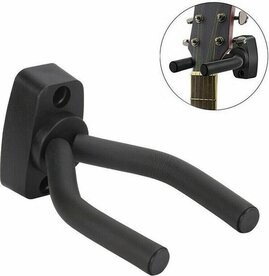 Gitaar Wandbeugel &ndash; Gitaarhouder met Rubberen Armen &ndash; Zwart