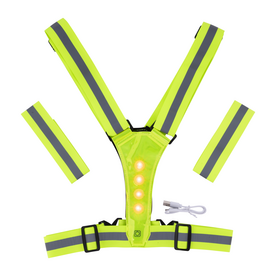 Reflecterend Hardloophesje met LED &amp; USB-oplaadfunctie