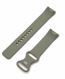 Siliconen Bandje Geschikt voor Fitbit Charge 5 / 6 &ndash; Maat L &ndash; Grijs