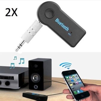 2 Stuks Wireless Bluetooth Audio Receiver | Draadloze Ontvanger voor Auto &amp; Speaker