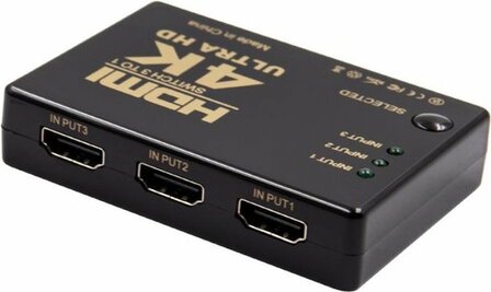 HDMI 4K &amp; Full HD Switch Splitter - 3 poorts HUB