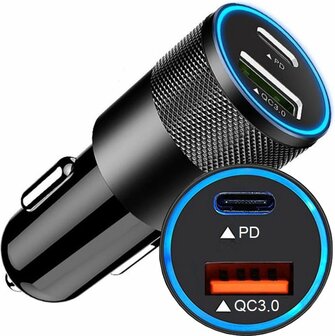 Autolader USB A &amp; USB C - 2 poorten