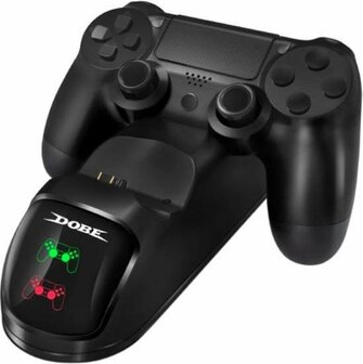 Dual Oplaadstation Geschikt voor Playstation 4 Controller &ndash; Dubbele Snel Oplader Charger PS4 Slim Pro