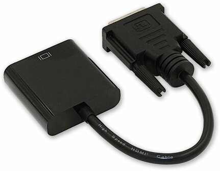 DVI naar VGA adapter - 15cm &ndash; DVI-D naar VGA-connector &ndash; Dual Link &ndash; 1080p Full HD &ndash; voor computermonitor/tv
