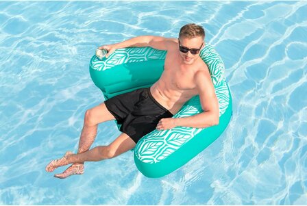Bestway 43719 Confort Plus Opblaasbare Fauteuil-ligstoel Groen 145x120cm