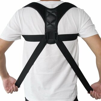 Rugbrace &amp; Houding Corrector &ndash; Verstelbaar &ndash; One Size &ndash; Unisex &ndash; Zwart