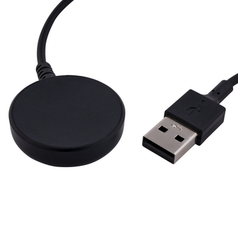 Samsung Galaxy Watch USB-A Oplaadkabel &ndash; 1 Meter &ndash; Zwart &ndash; Magnetische Draadloze Oplader &ndash; Compatibel met alle modellen (Watch 3 t/m Ultra)