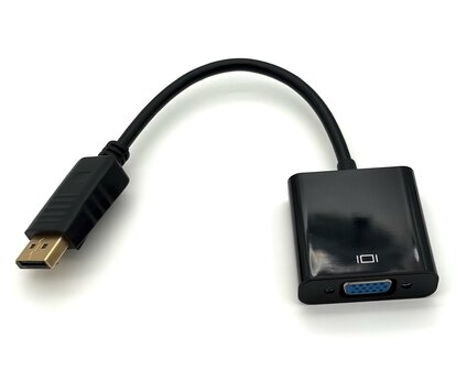 DisplayPort naar VGA adapter &ndash; Full HD 1080p &ndash; DisplayPort male naar VGA female
