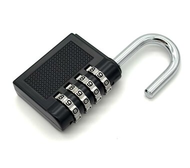Hangslot Cijferslot 4-Cijferig &ndash; Kofferslot &ndash; Set van 2 &ndash; Zwart