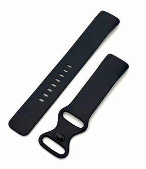 Siliconen Bandje Geschikt voor Fitbit Charge 5 / 6 &ndash; Maat L &ndash; Donkerblauw