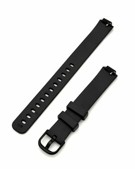 Siliconen Bandje Geschikt voor Fitbit Inspire 3 &ndash; Maat L &ndash; Zwart