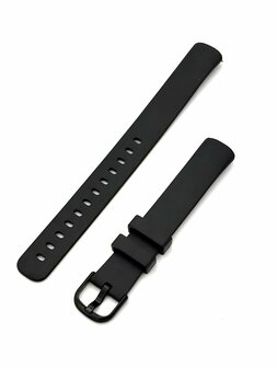 Siliconen Bandje Geschikt voor Fitbit Inspire 3 &ndash; Maat L &ndash; Zwart