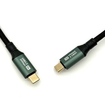 USB-C naar USB-C Kabel &ndash; 20Gbps &ndash; 8K &ndash; 100W &ndash; 1 Meter &ndash; Nylon
