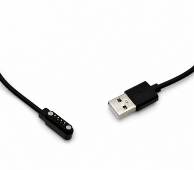 Smartwatch Oplader - Magnetische USB Oplaadkabel Geschikt voor Smartwatch, Kinder Smartwatch &amp; Kinder GPS Horloge - 4-Pin 7,62 mm - 0,6 Meter - Zwart
