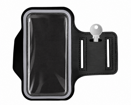 Telefoonhouder Hardlopen - Hardloop Armband voor Telefoon - Universele Sportarmband met Touchscreen, Sleutelvak &amp; Reflecterende Strip - Zwart