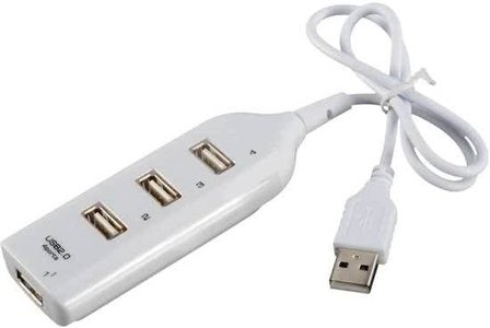 DisQounts 4 port USB 2.0 - Wit