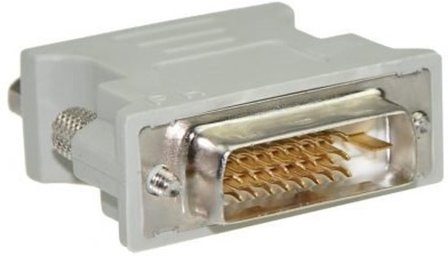 DVI 24+1 Male naar VGA Female Adapter - DVI naar VGA Verloopstekker - 24+1 Pin Male naar VGA