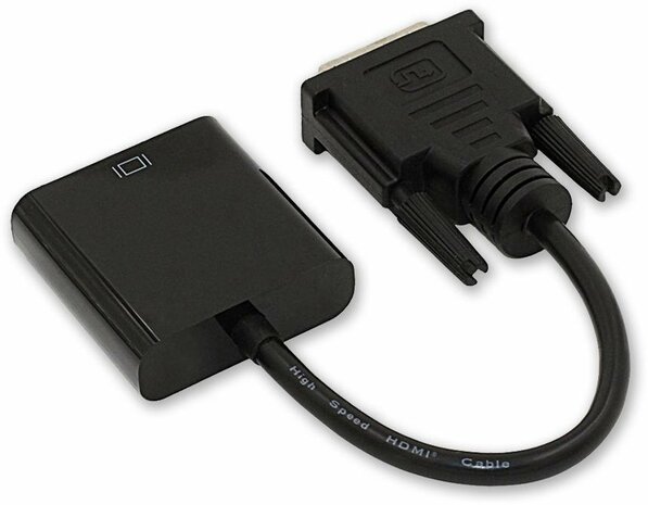 DVI naar VGA adapter - 15cm – DVI-D naar VGA-connector – Dual Link – 1080p Full HD – voor computermonitor/tv