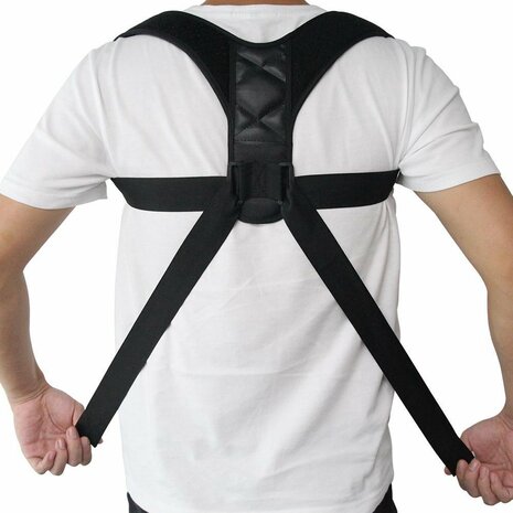 Rugbrace & Houding Corrector – Verstelbaar – One Size – Unisex – Zwart