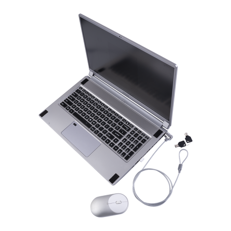 Universeel Laptop Kabelslot – 1 Meter – Met 2 Sleutels – Stalen Beveiligingskabel voor Laptop & Monitor