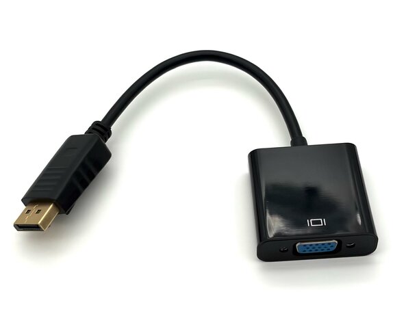 DisplayPort naar VGA adapter &ndash; Full HD 1080p &ndash; DisplayPort male naar VGA female