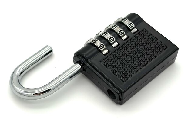 Hangslot Cijferslot 4-Cijferig &ndash; Kofferslot &ndash; Set van 2 &ndash; Zwart