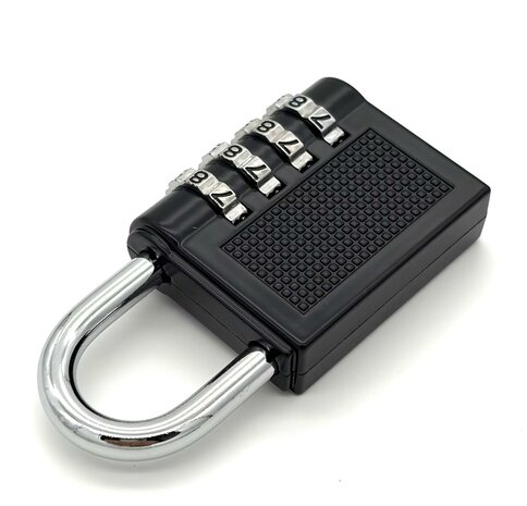 Hangslot Cijferslot 4-Cijferig &ndash; Kofferslot &ndash; Set van 2 &ndash; Zwart