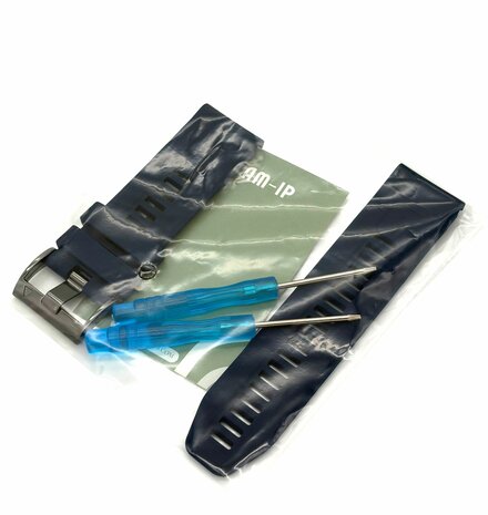 Siliconen Bandje Geschikt voor Garmin Fenix 5S / 6S / 7S / 7S Pro &ndash; Donkerblauw