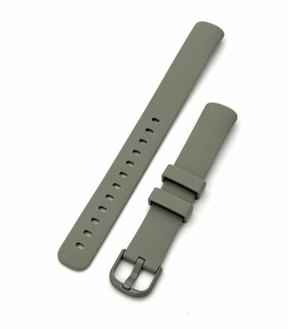 Siliconen Bandje Geschikt voor Fitbit Inspire 3 &ndash; Maat L &ndash; Grijs