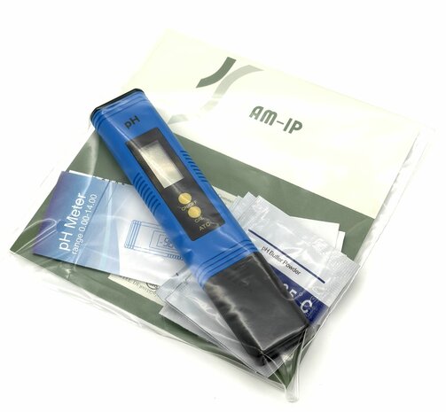 Digitale pH Meter &ndash; Water Tester &ndash; Inclusief Kalibratiepoeders & Batterijen &ndash; Geschikt voor Zwembad, Aquarium, Jacuzzi en Vijver