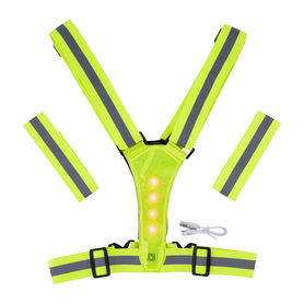 Reflecterend Hardloophesje met LED & USB-oplaadfunctie