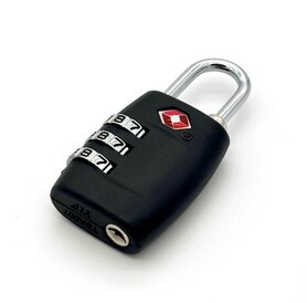 TSA Cijferslot – 3-Cijferig – Veilig Reisslot voor Vliegtuigbagage – Zwart