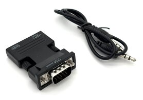 HDMI naar VGA Adapter – HDMI Female naar VGA Male – Met 3.5mm Audio Uitgang