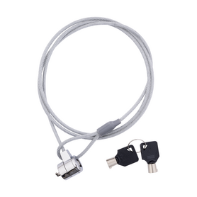 Universeel Laptop Kabelslot – 1 Meter – Met 2 Sleutels – Stalen Beveiligingskabel voor Laptop & Monitor